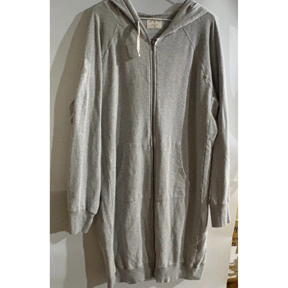 Electric & Rose Time to Live Women's Gray Solid Fleece Full Zip Hoodie XL